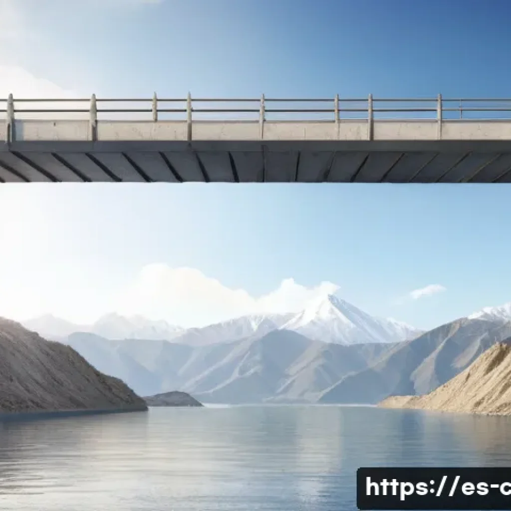 토목공학의 주요 이론 정리 - A detailed cross-sectional illustration of a modern reinforced concrete bridge under dynamic seismic...