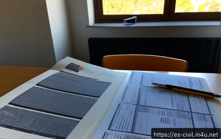 Home 17 토목기사 필기시험 준비 자료 - Photorealistic study desk for a Spanish-speaking civil engineering certification exam candidate, ope...